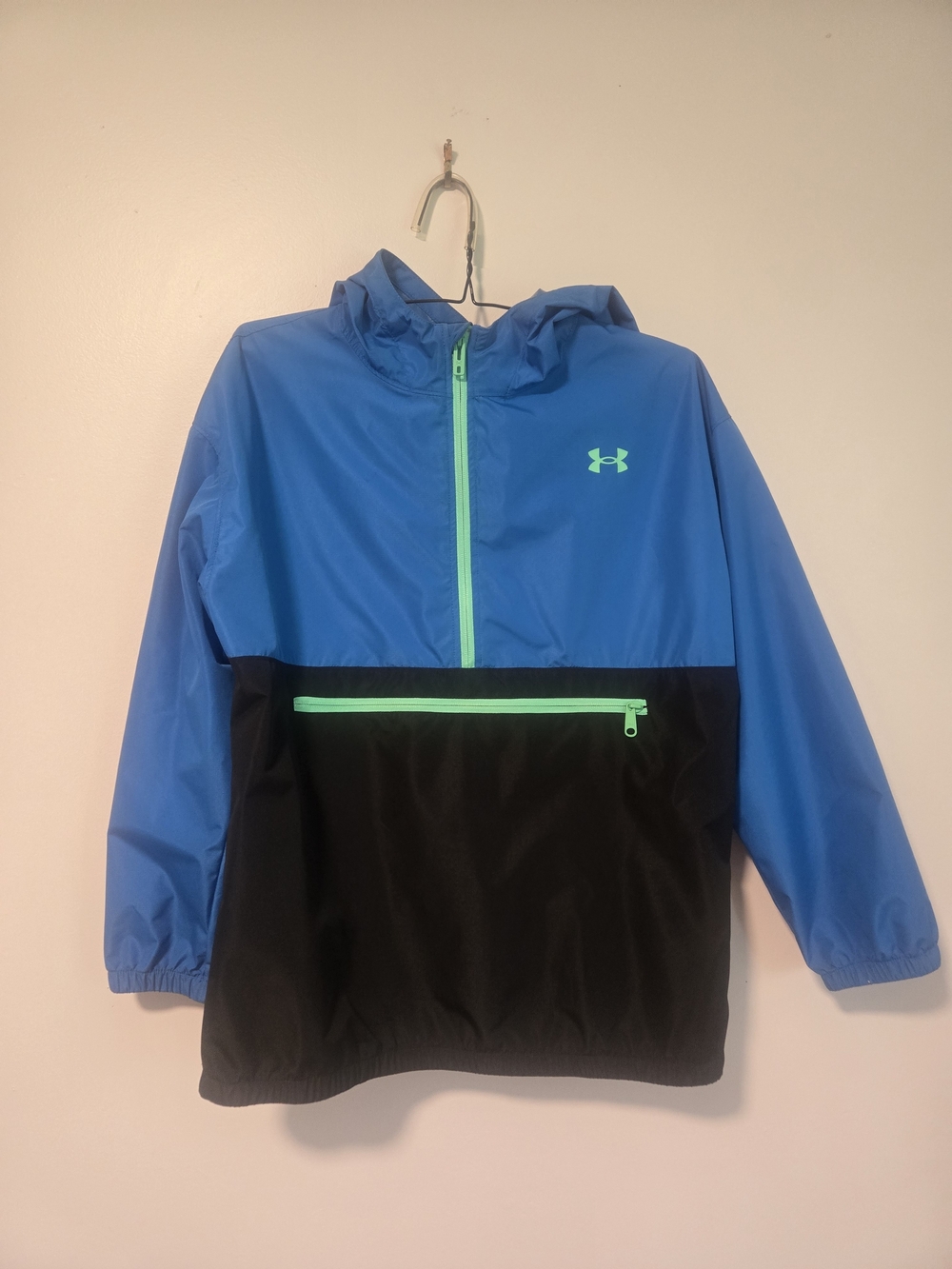 Under Armour Blue & Black Half-Zip Windbreaker Jacket